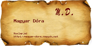 Magyar Dóra névjegykártya