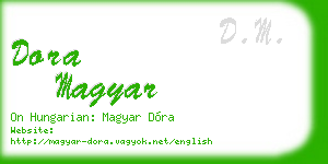 dora magyar business card