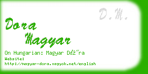 dora magyar business card